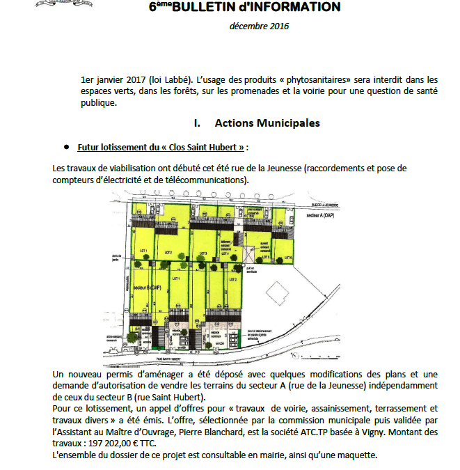 Bulletin d’information n°6